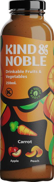 Смузі Kind and Noble  Морква  яблуко, персик 0,25л скло